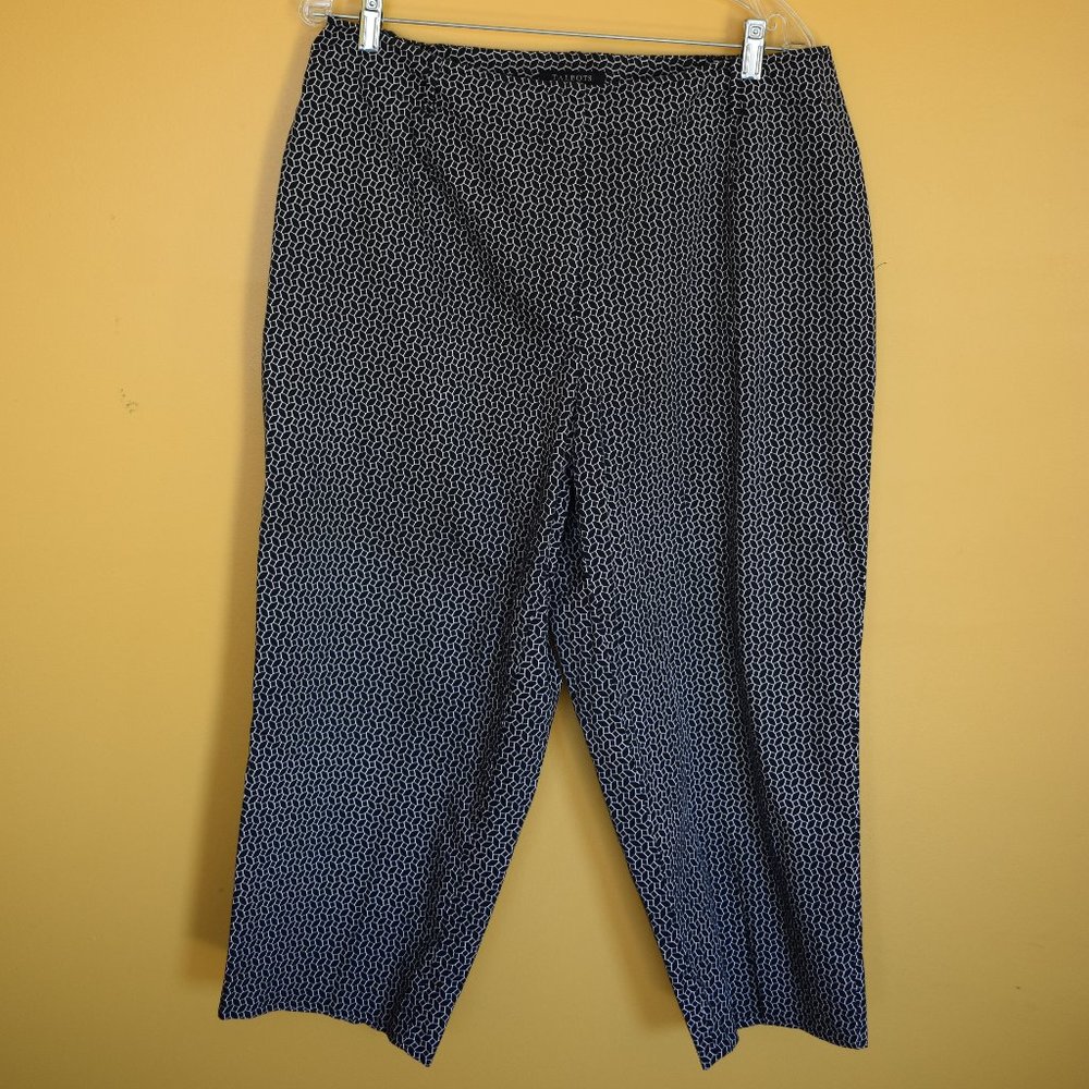 Talbots Classic Stretch patterned 16W Crop pants